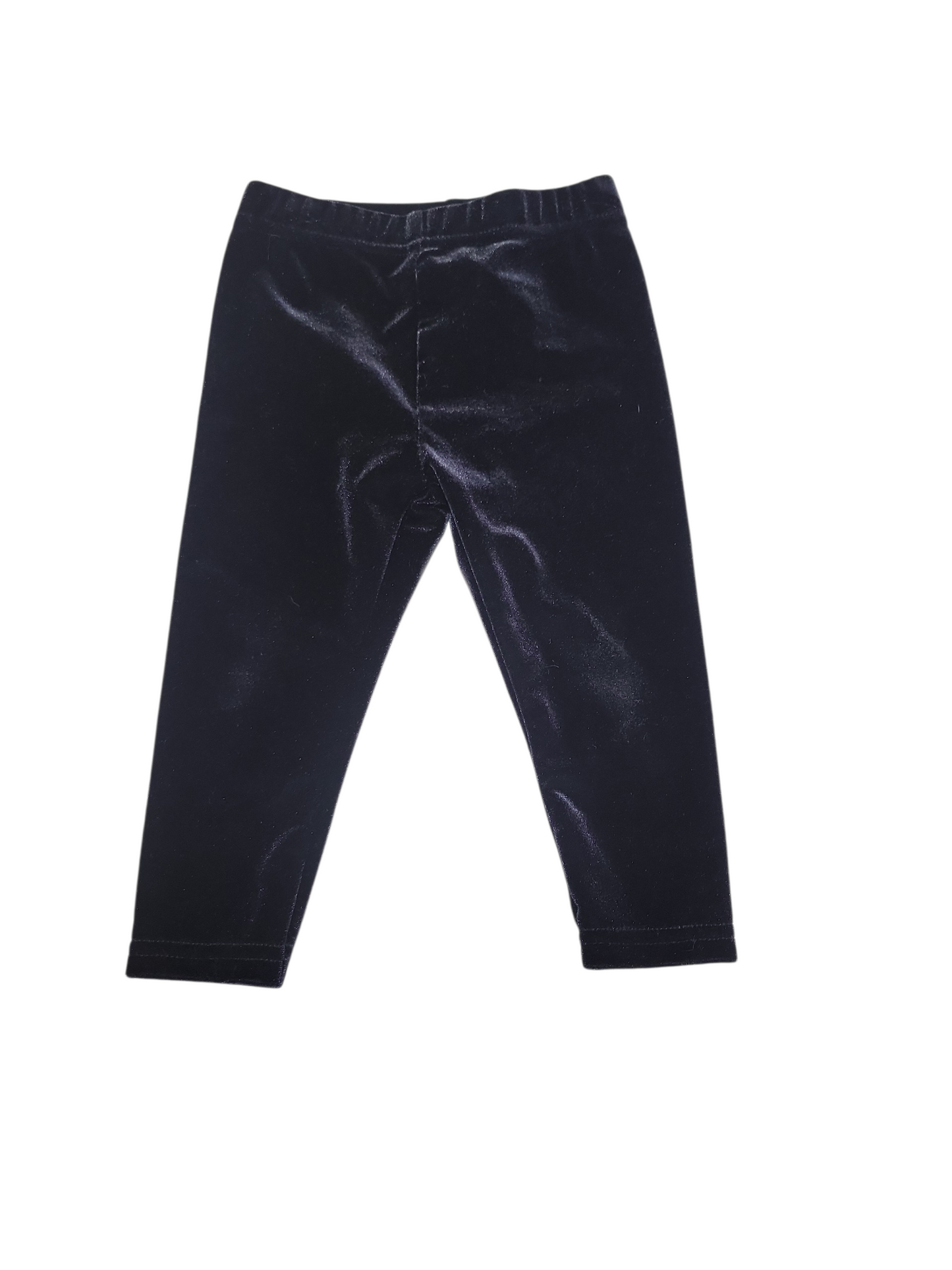 Black velour leggings 6-12m