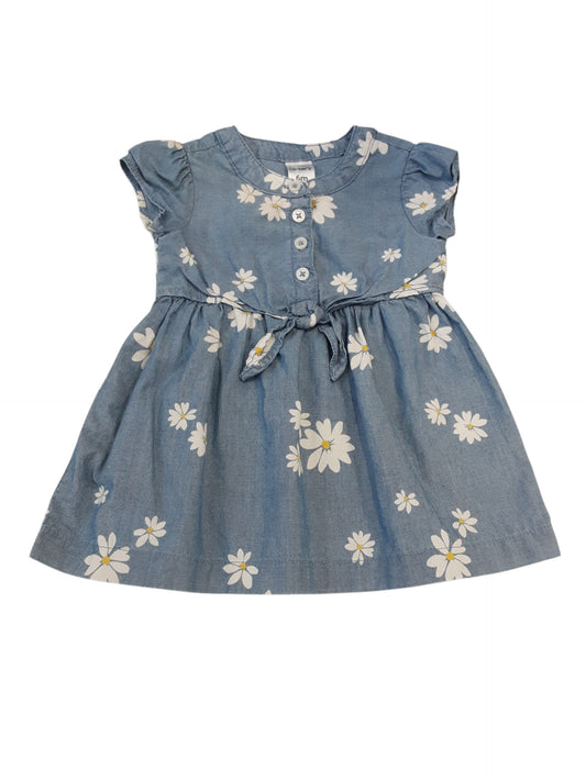 Daisy Print Chambray Dress size 6months
