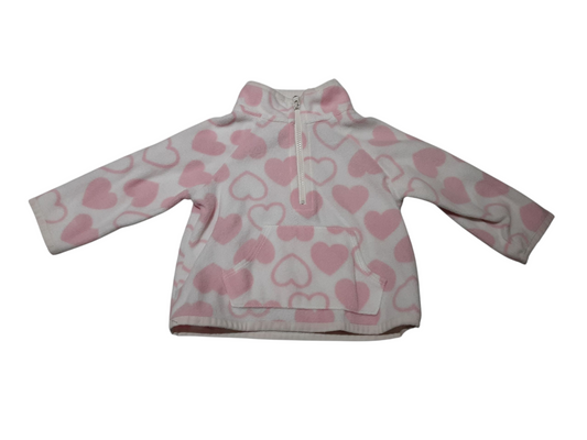Fleece Hearts Sweater, size 3-6m