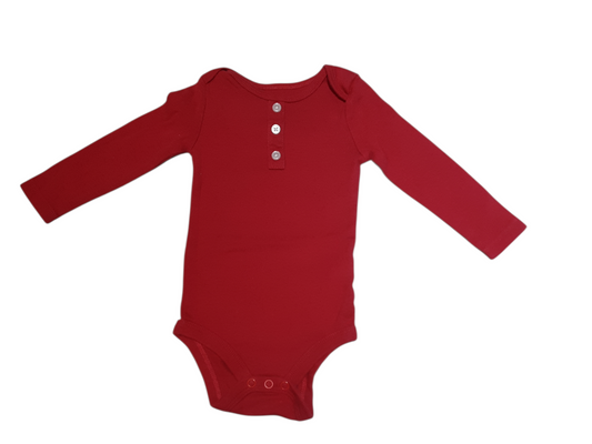 Red button onsie