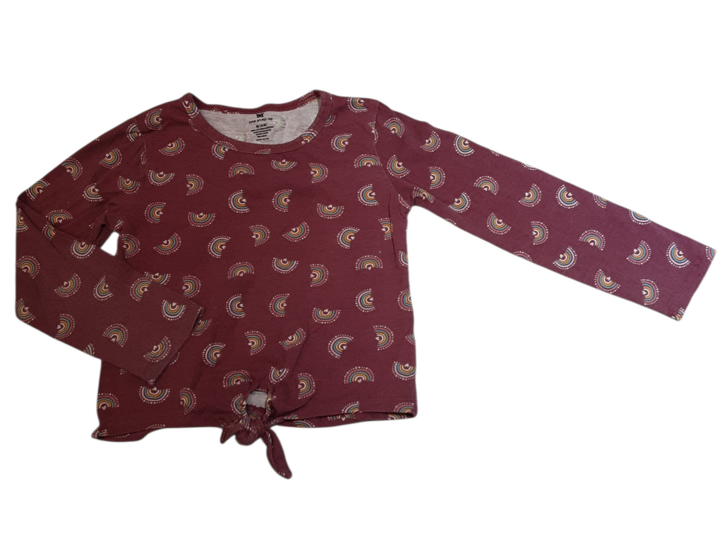 Rainbow tie front top size 5-6