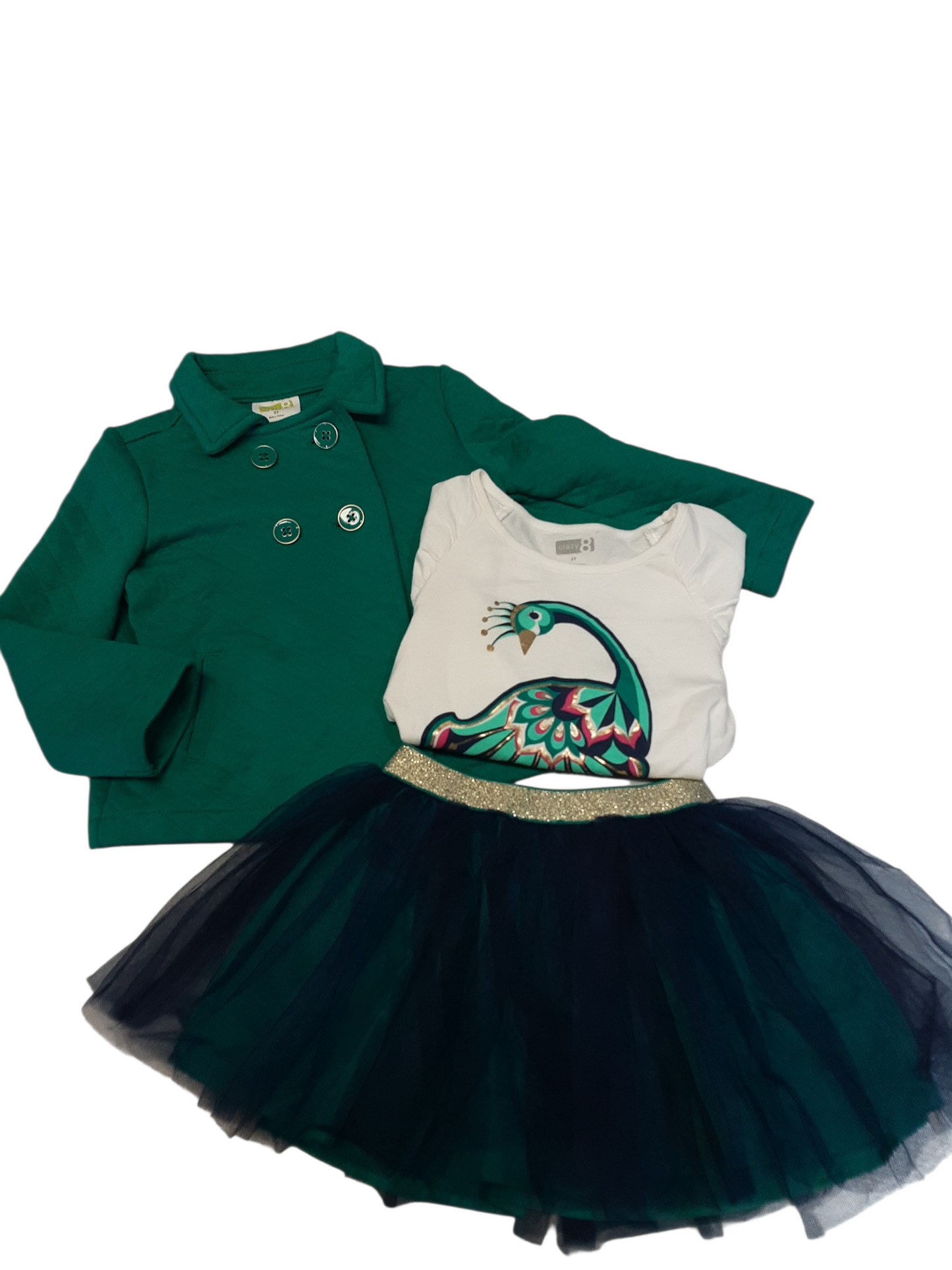3 pc Little Peacock 🦚 size 2