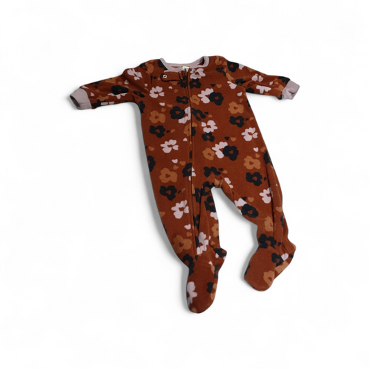 Fleece Flower Sleeper - Size 6m