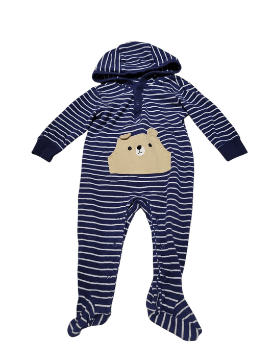 Striped bear 1 piece outfit 6-9m