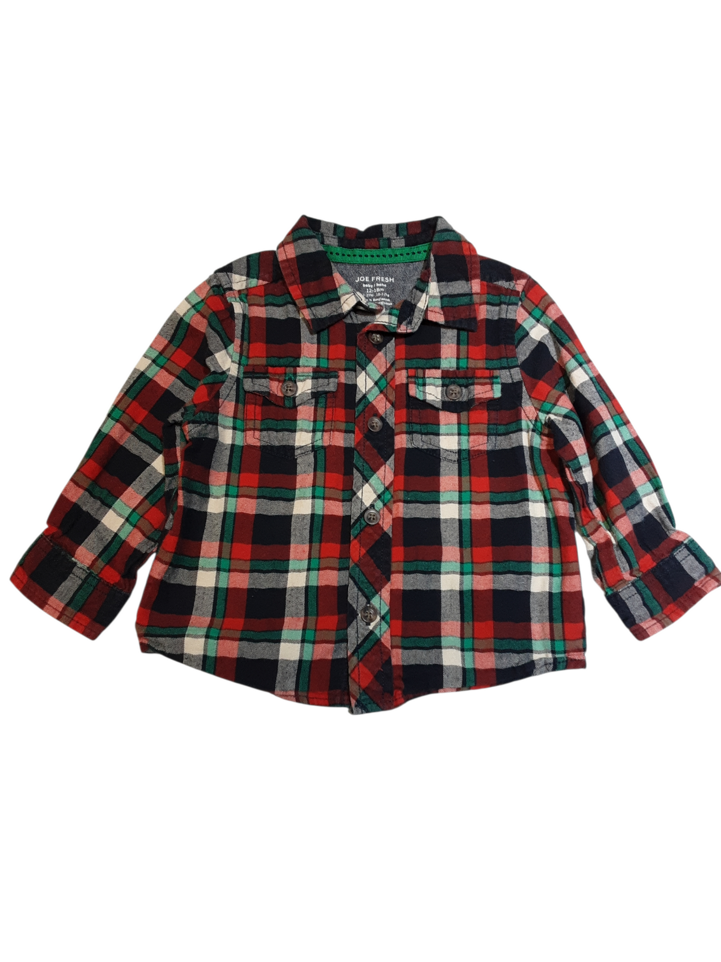 Multi coloured plaid shirt size 12-18m