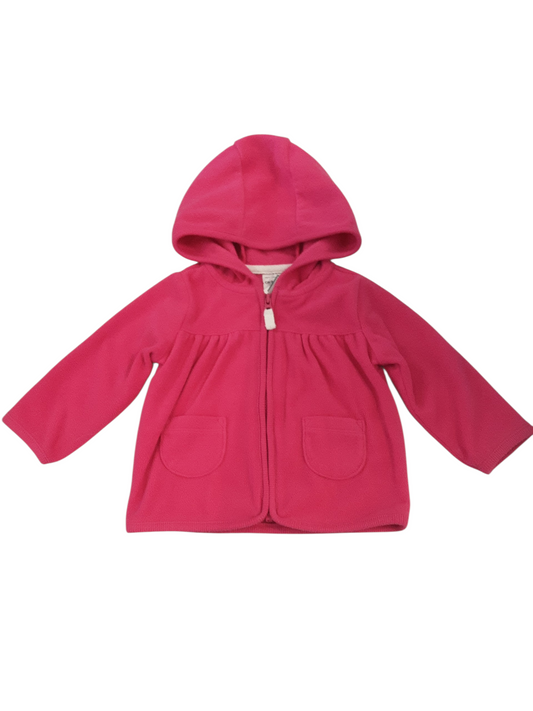 Soft Fleece jacket with hood&front zipper size 6months
