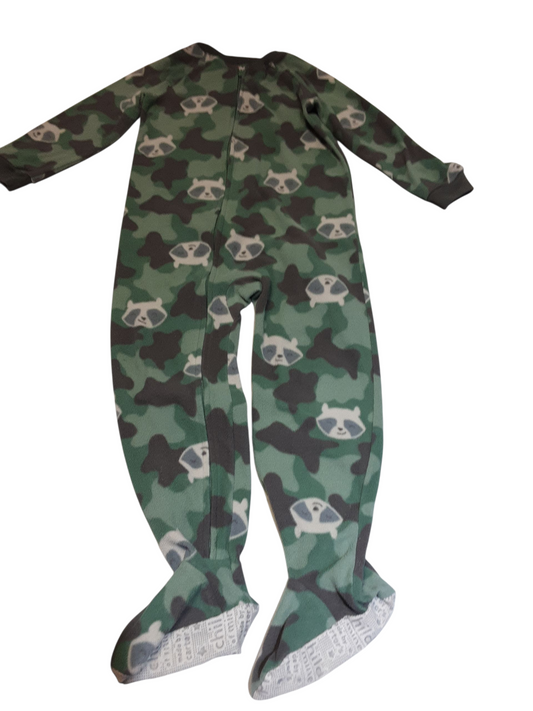 Racoon Camouflage Fleece Sleeper size 5 yrs