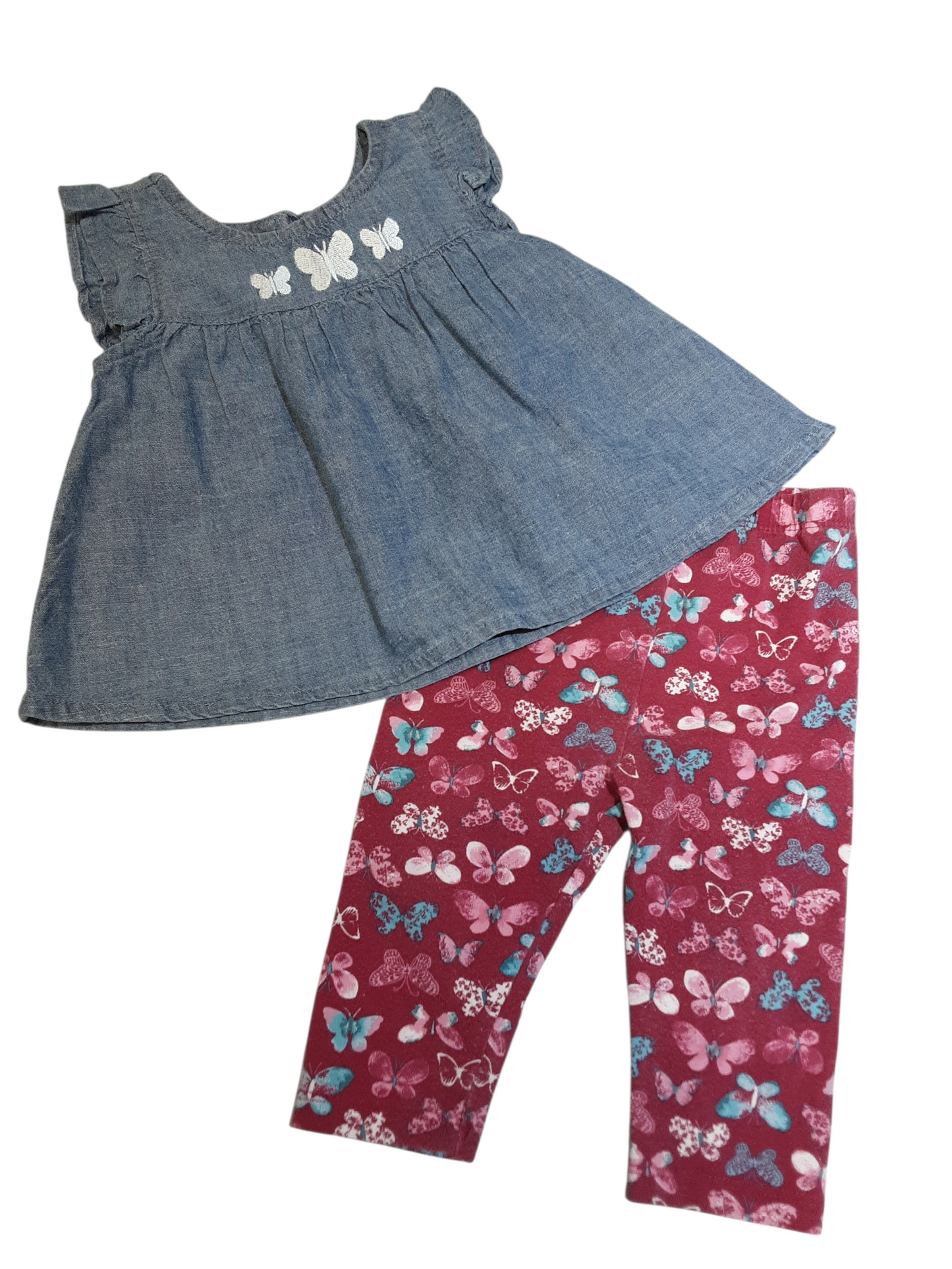 2 pc butterfly set size 3-6months