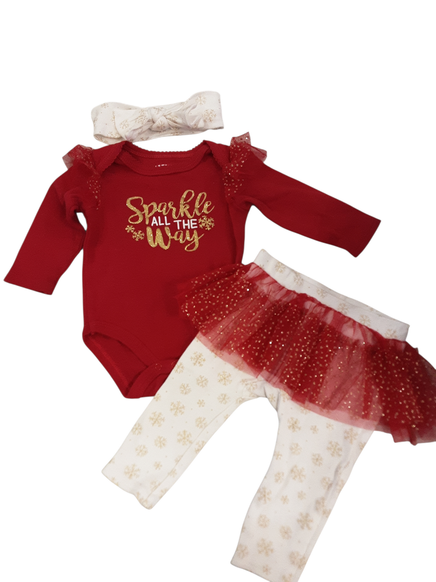 Sparkle all the way 3 pc set size 6-9months