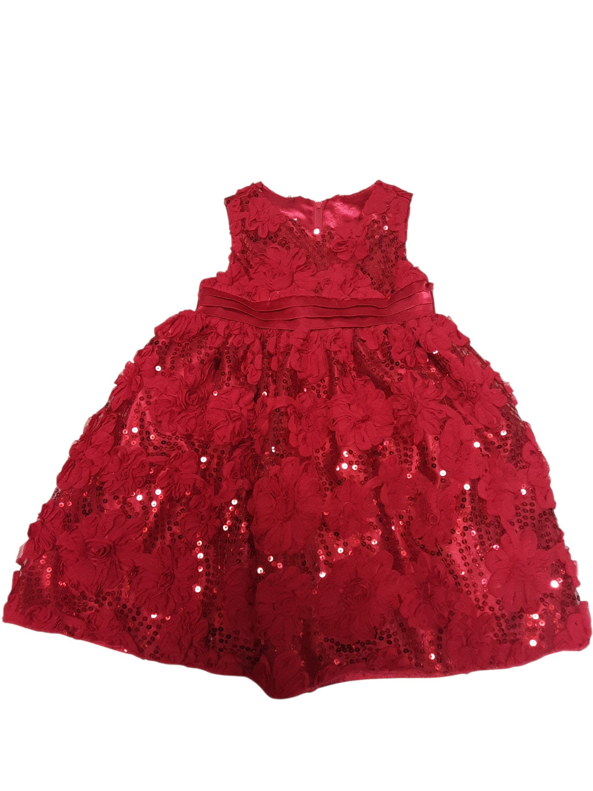 Red sparkle floral Dress size 2