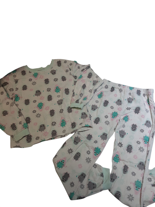 2 pc Flannel Owl Print Pajamas size 7-8yrs
