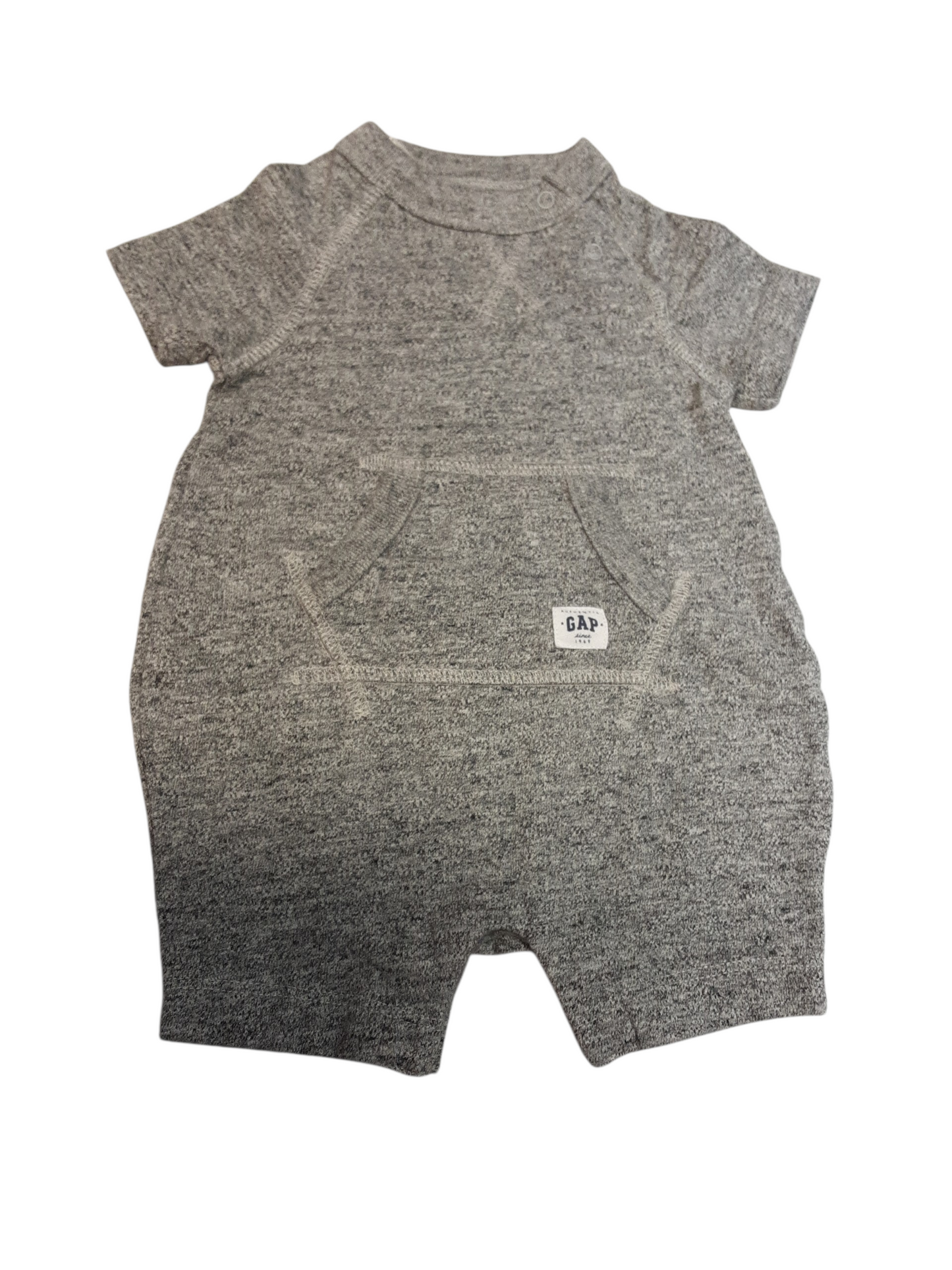 Grey Heather short romper size 0-3m