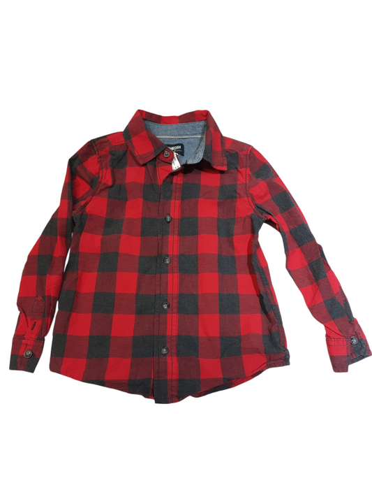 Lined Blue Plaid Shirt size 5