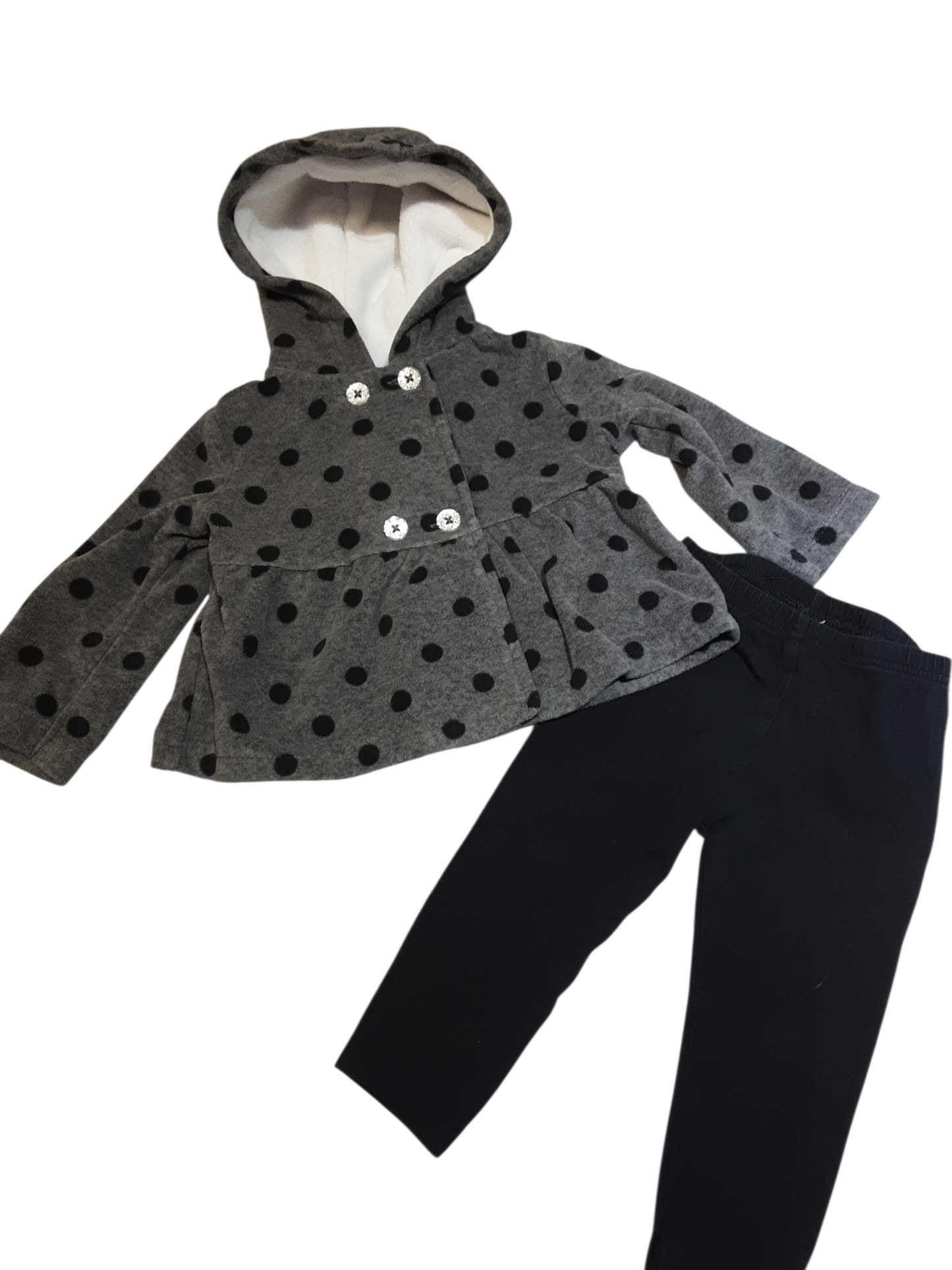 Grey plush Top with Leggings size 9-12months