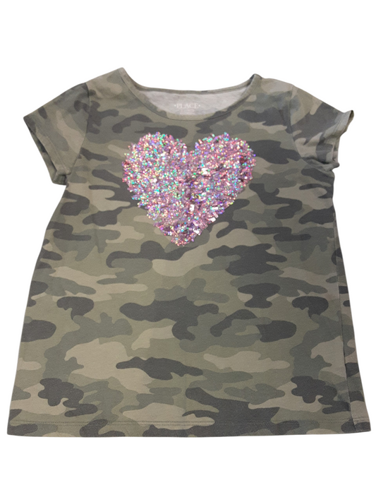 Glitter ❤️ Camouflage T-shirt size 10-12yrs