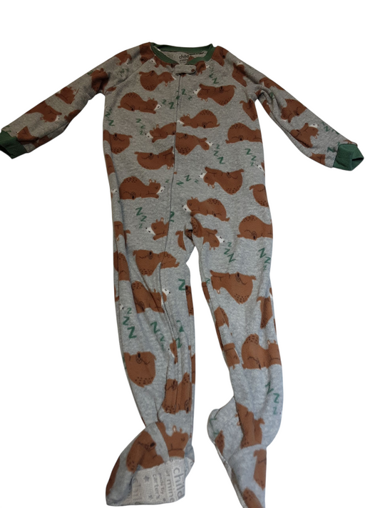 ZZZ ZZZ Bear Fleece Sleeper size 4
