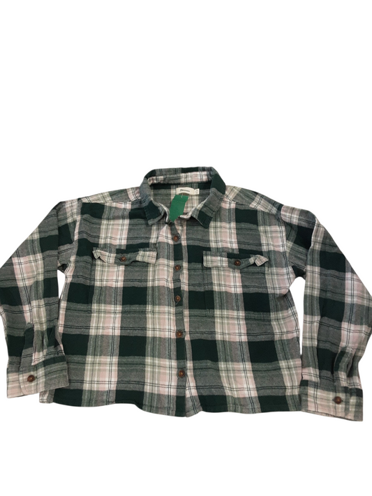 Cropped Flannel Shacket size 12-14