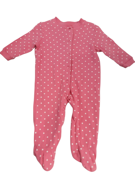 Pink with polka dots sleeper size 3-6months
