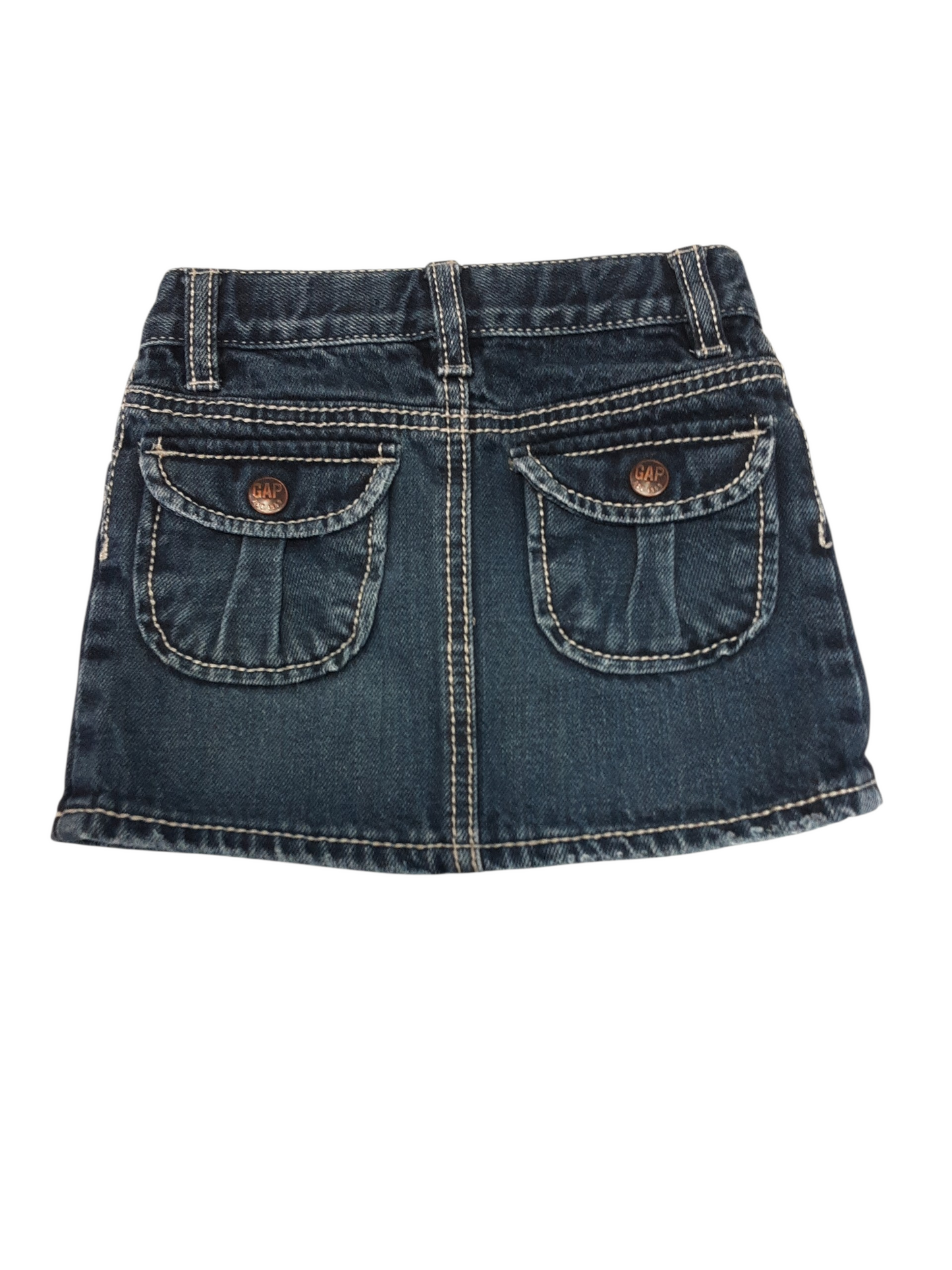 Denim skirt with adjustable waistband,  size 4