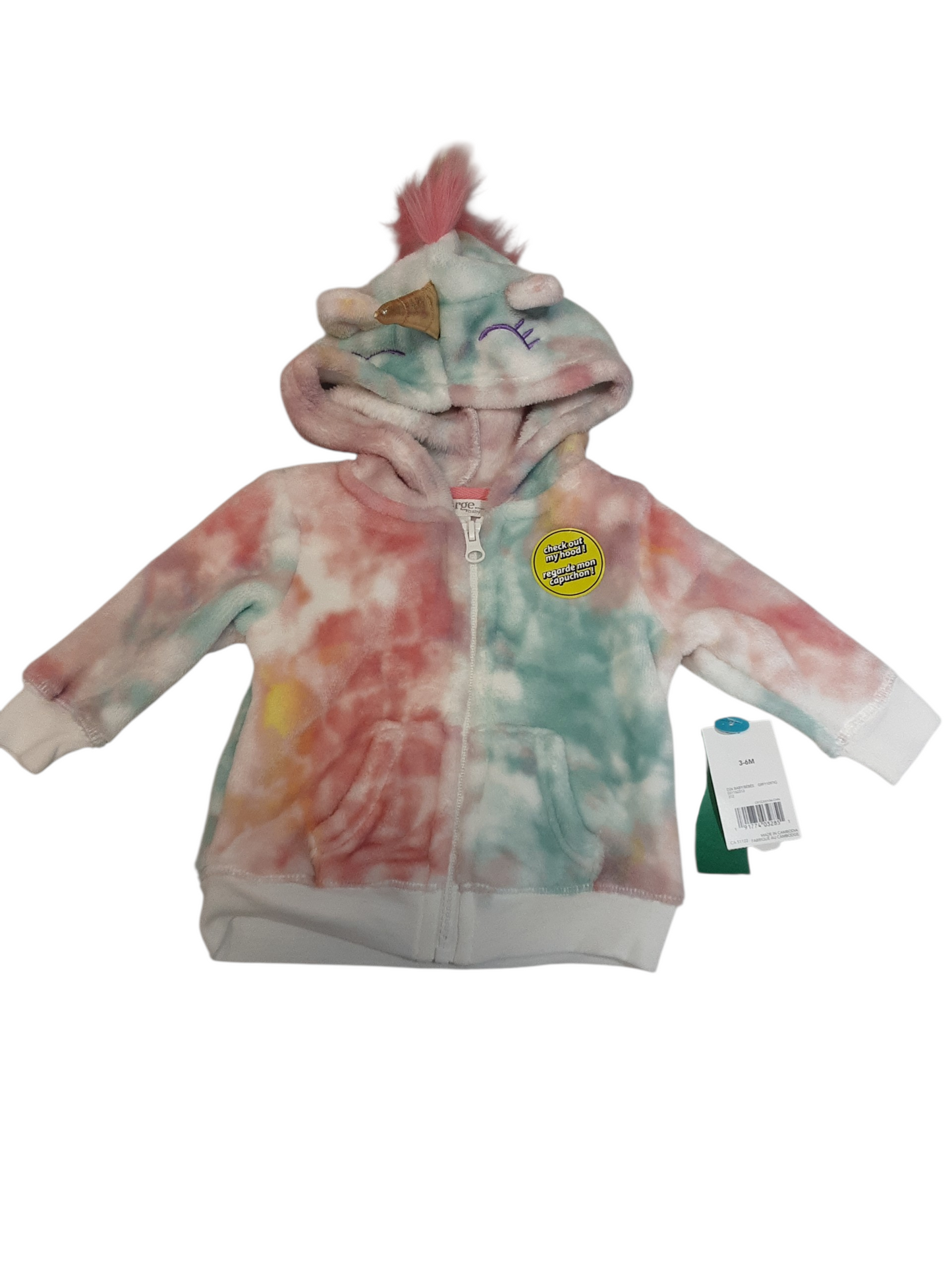 Unicorn hooded jacket size 3-6months