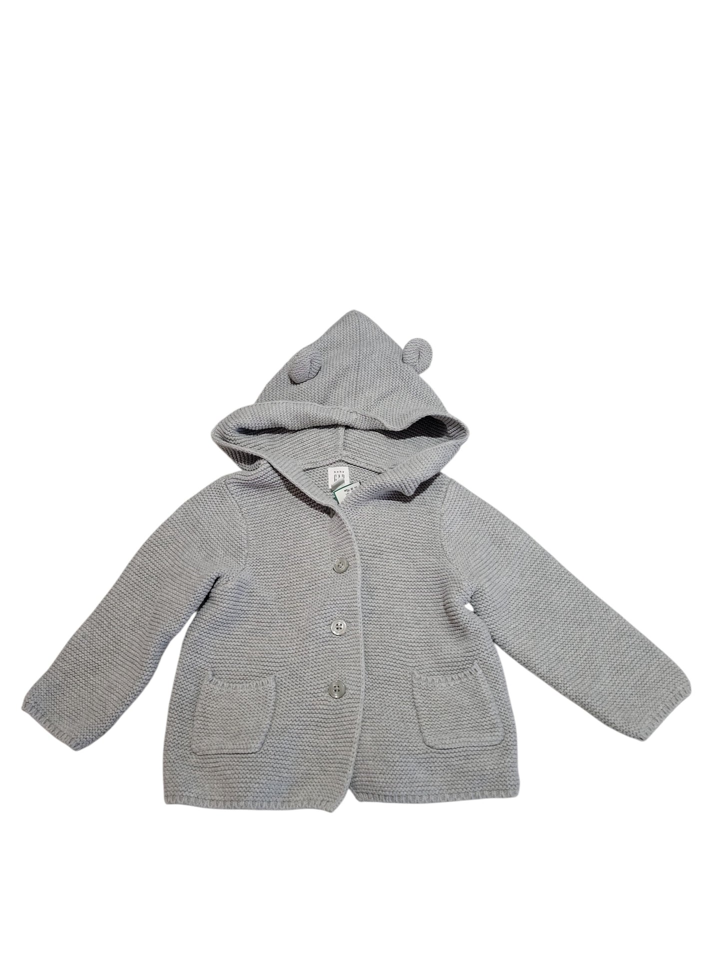 Grey knit sweater with ears 18-24m