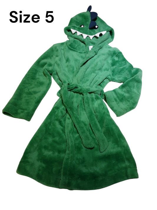 Dinosaur hooded bathrobe size 5