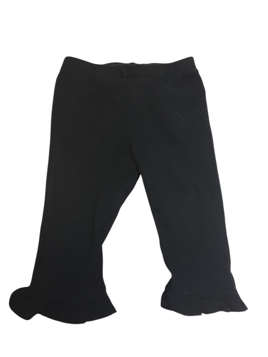 Black pants with ruffles on ankle size 3-6months
