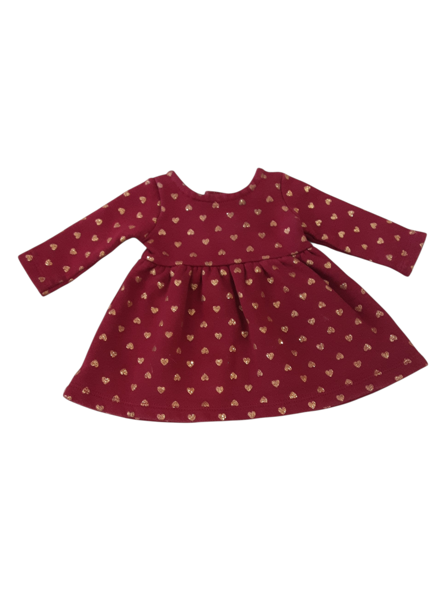 Burgundy/Gold Heart Dress nb