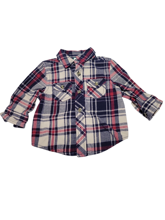 Collared flannel shirt 3-6m
