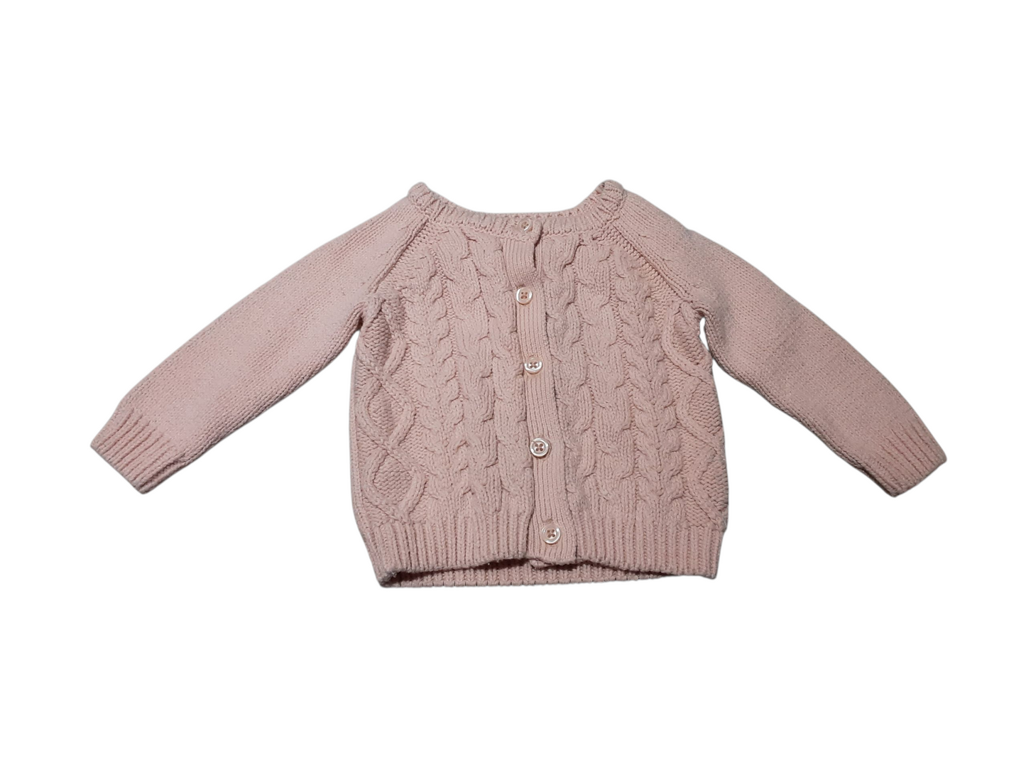 Pink Knit Cardigan, size 3-6m