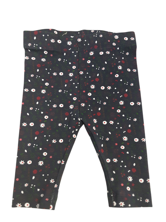 Navy print leggings size 0-3months