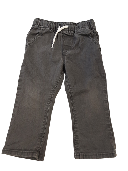 Grey cotton pants with drawstring size 12-18months