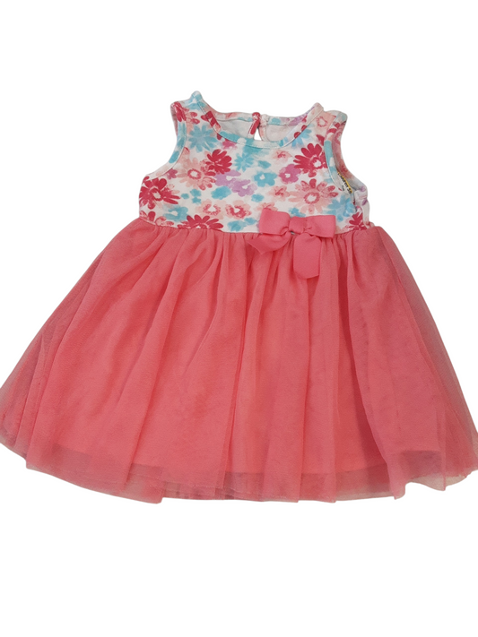 Coral tulle dress size 9months