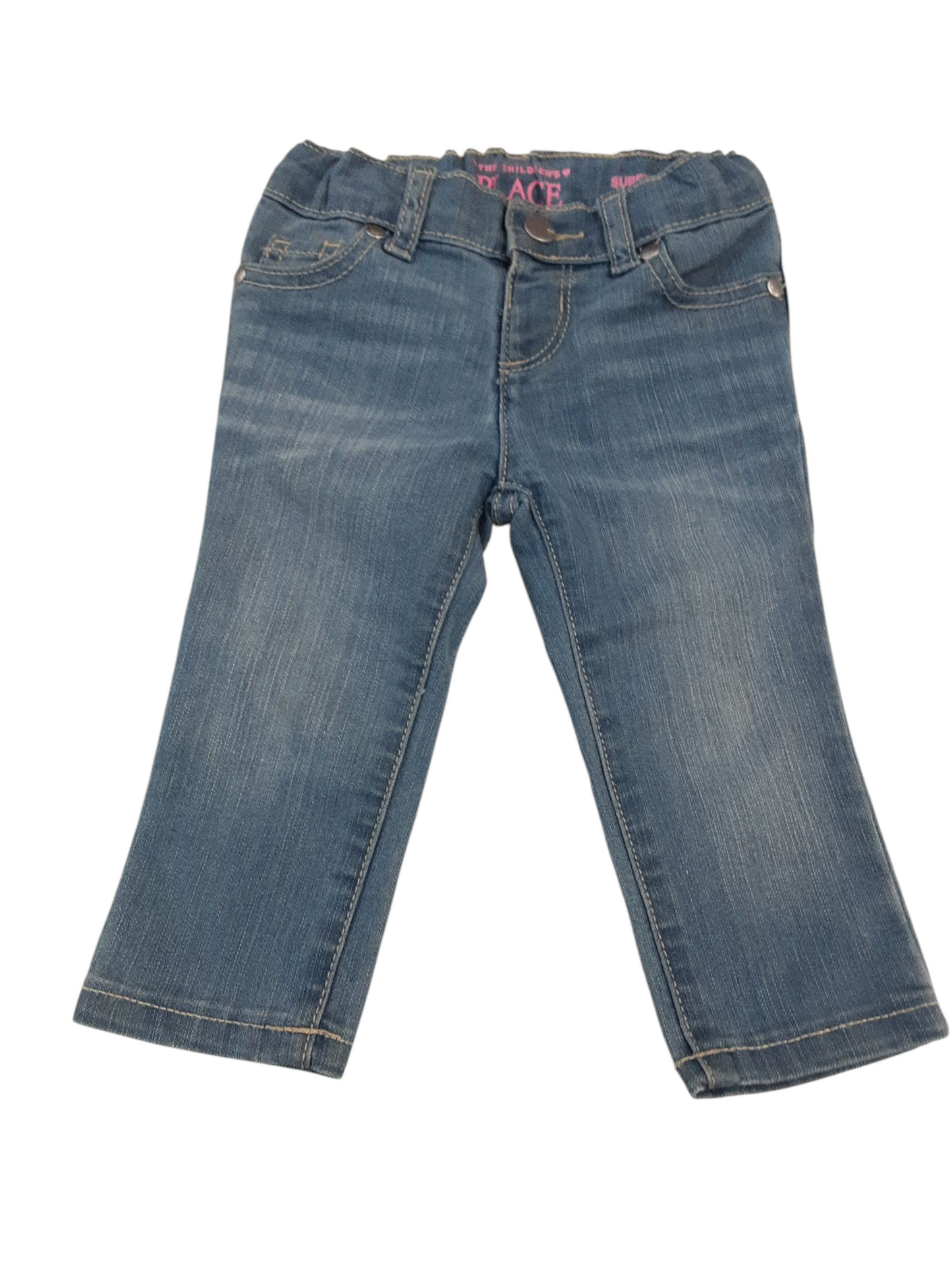 Girls adjustable waistband stretch jeans size 9-12months