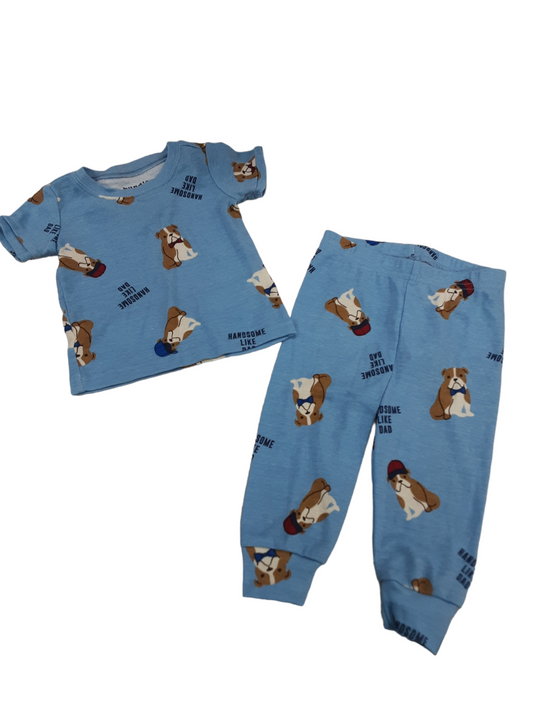 2 pc doggy summer pajamas size 3-6months