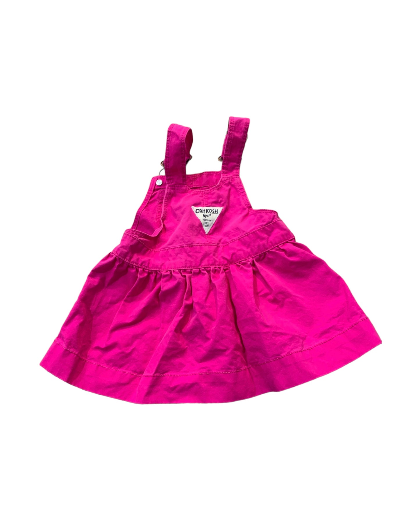 Vibrant Pink Overall Dress size 12m